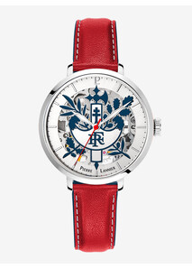 Women’s Automatic Watch Gift Set with Red Leather Strap – Élysée x Pierre Lannier