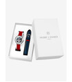 Women’s Automatic Watch Gift Set with Red Leather Strap – Élysée x Pierre Lannier