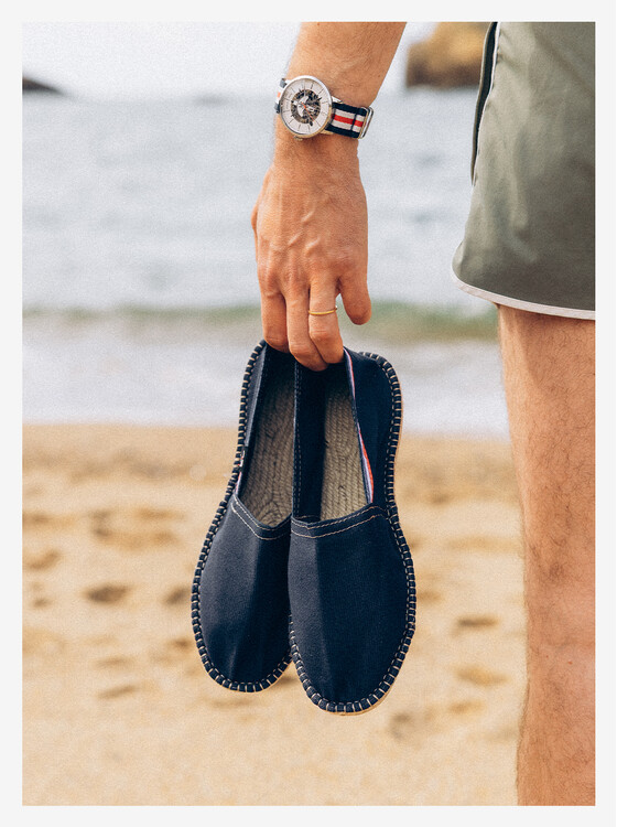 R.F. Navy Blue Espadrilles – Élysée x Art of Soule