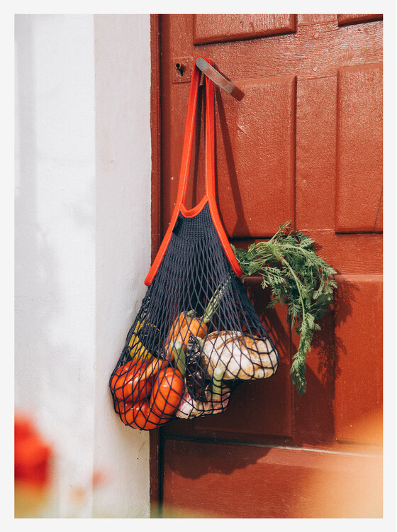 Large String Shopping Bag with Gold-Trim Handle – Élysée x Filt 1860