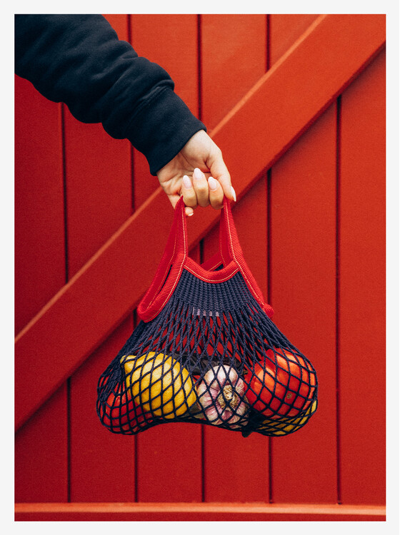 Small String Shopping Bag with Gold-Trim Handle – Élysée x Filt 1860