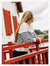 Women’s White Passerelle Tricolor Sweater – Élysée x Saint James