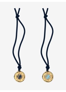 Cuir pour pendentif 20mm - Ciel Etoilé / Marine - Les Georgettes