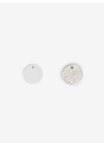 Cuir pour pendentif 20mm - Blanc / Blanc nacré - Les Georgettes