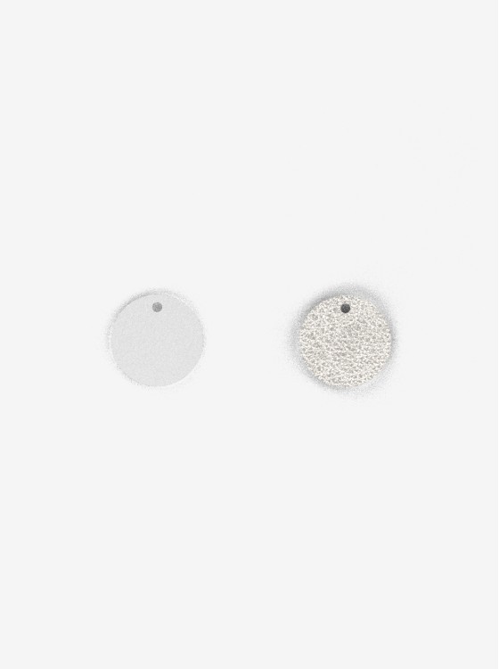 Cuir pour pendentif 20mm - Blanc / Blanc nacré - Les Georgettes