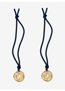 Cuir pour pendentif 20mm - Blanc / Blanc nacré - Les Georgettes