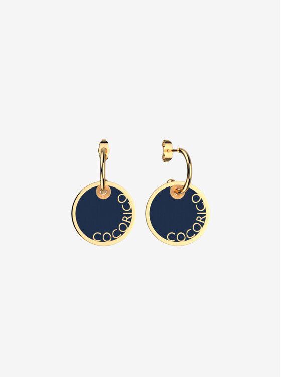 Boucles d'oreilles dorées Cocorico 20 mm - Élysée x Les Georgettes