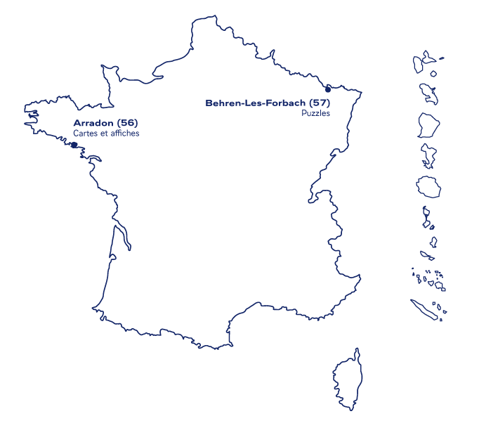Les puzzle et affiches sont fabriquées en Bretagne et dans le Grand Est